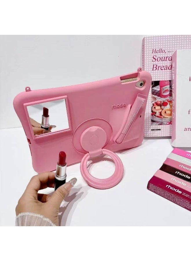 rhode 3D Lipstick Make-up Silicone Case For iPad (A16) 11th Generation 2025 / iPad 10th Generation 2022 , iPad 10 Case Model A2696 A2757 A2777 (lip Gloss + Rope included) - Image 4